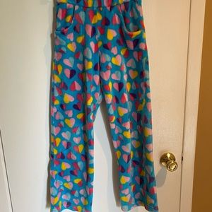 Candy hearts girls fuzzy pajama pants